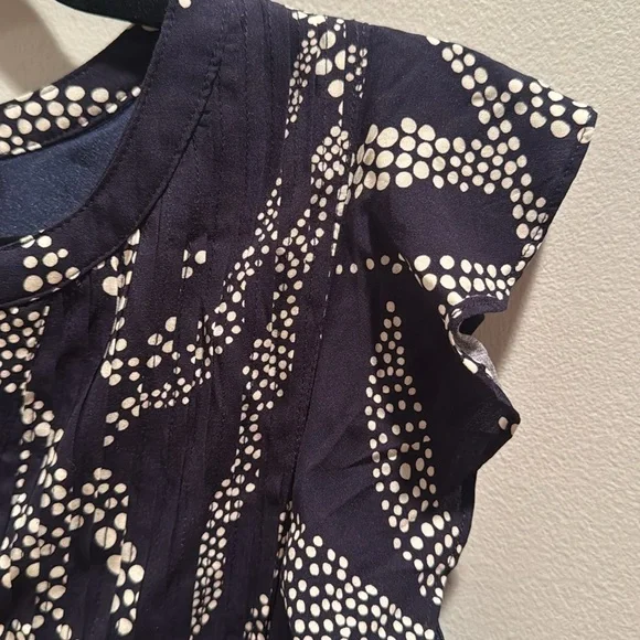 THML Navy Leaf Print Midi Dress XL - Picture 5 of 8